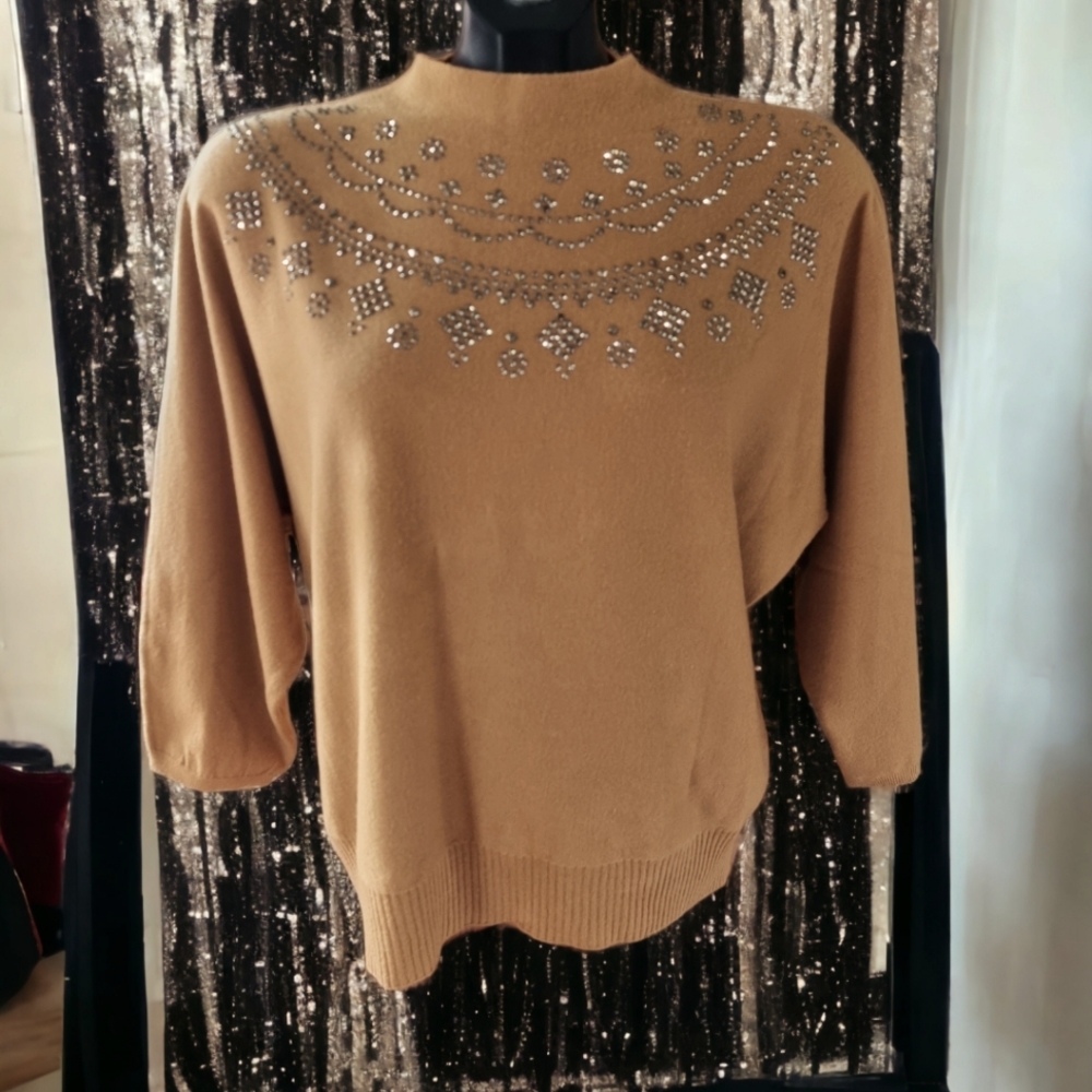 Milano Embellished Lightweight Knit Sweater